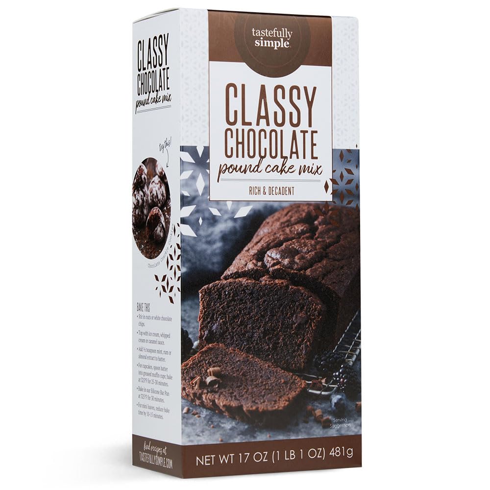 Tastefully Simple Classy Chocolate Pound Cake Mix, 17 Ounce