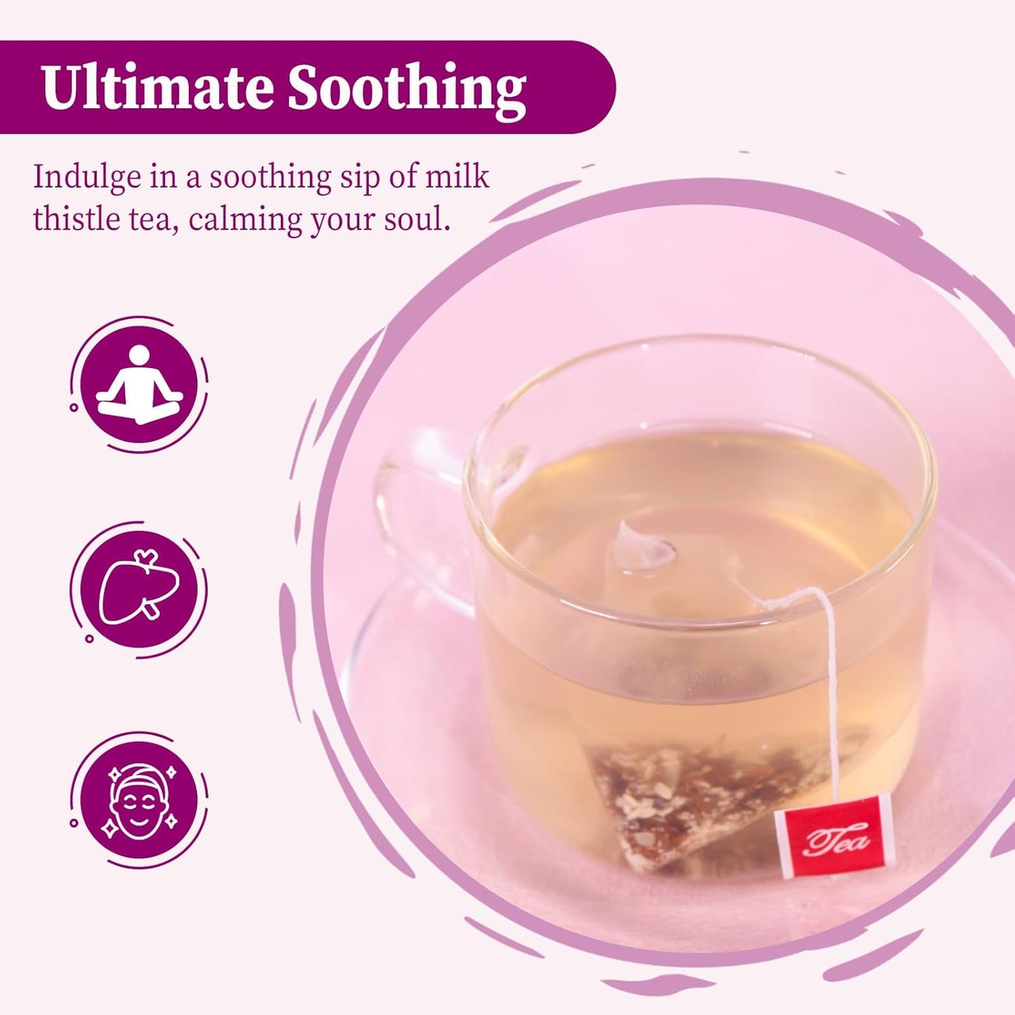 FullChea - Milk Thistle Tea Bags, 40 Teabags, 3g/Bag - Natural Milk Thistle Seed