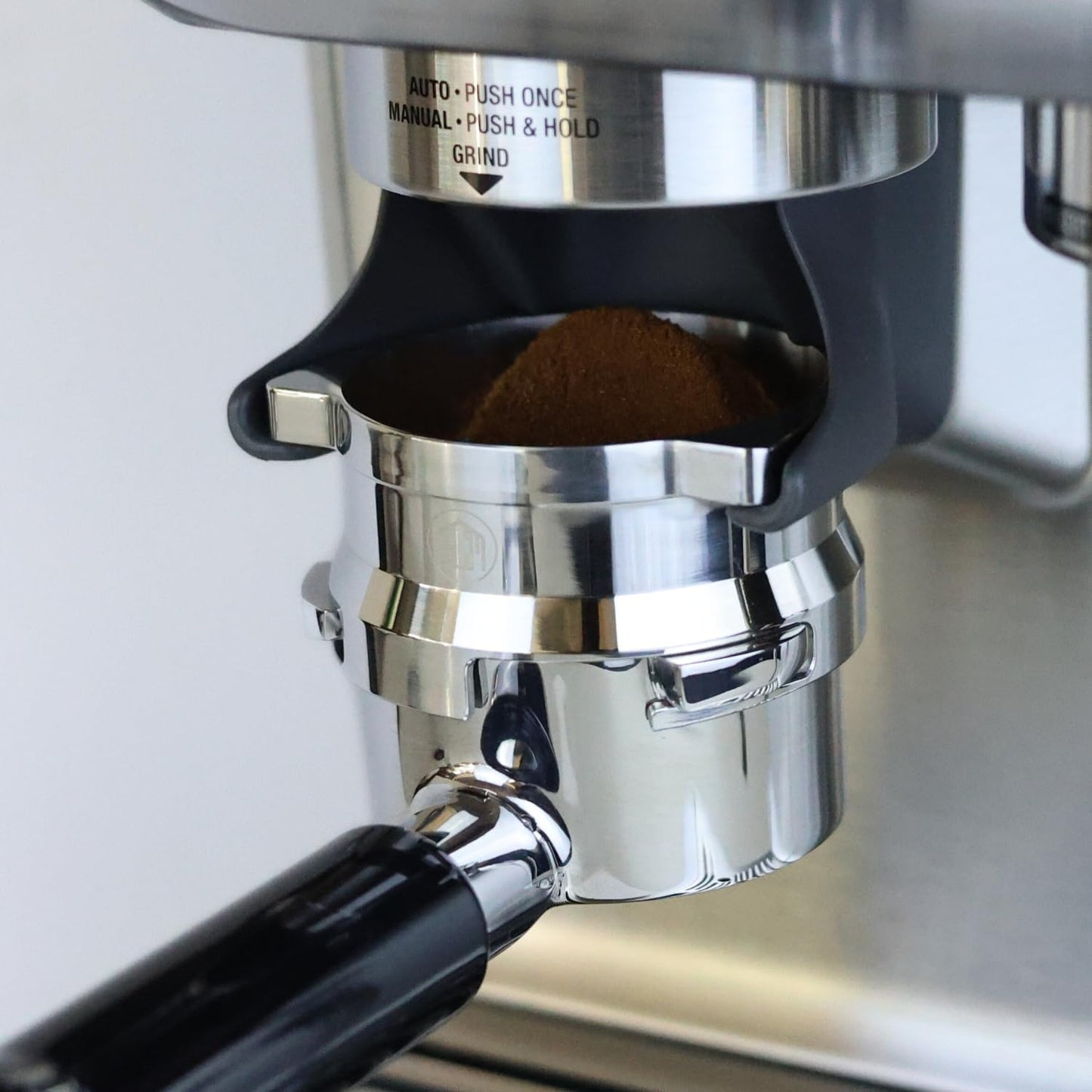 54mm Bottomless Portafilter 3 Ears ABS Handle – Fits Breville Barista Express, Bambino, Impress, Duo Temp Pro and Infuser – Includes 18g Filter Basket Hands-Free Dosing Funnel & 1.7mm Puck Screen