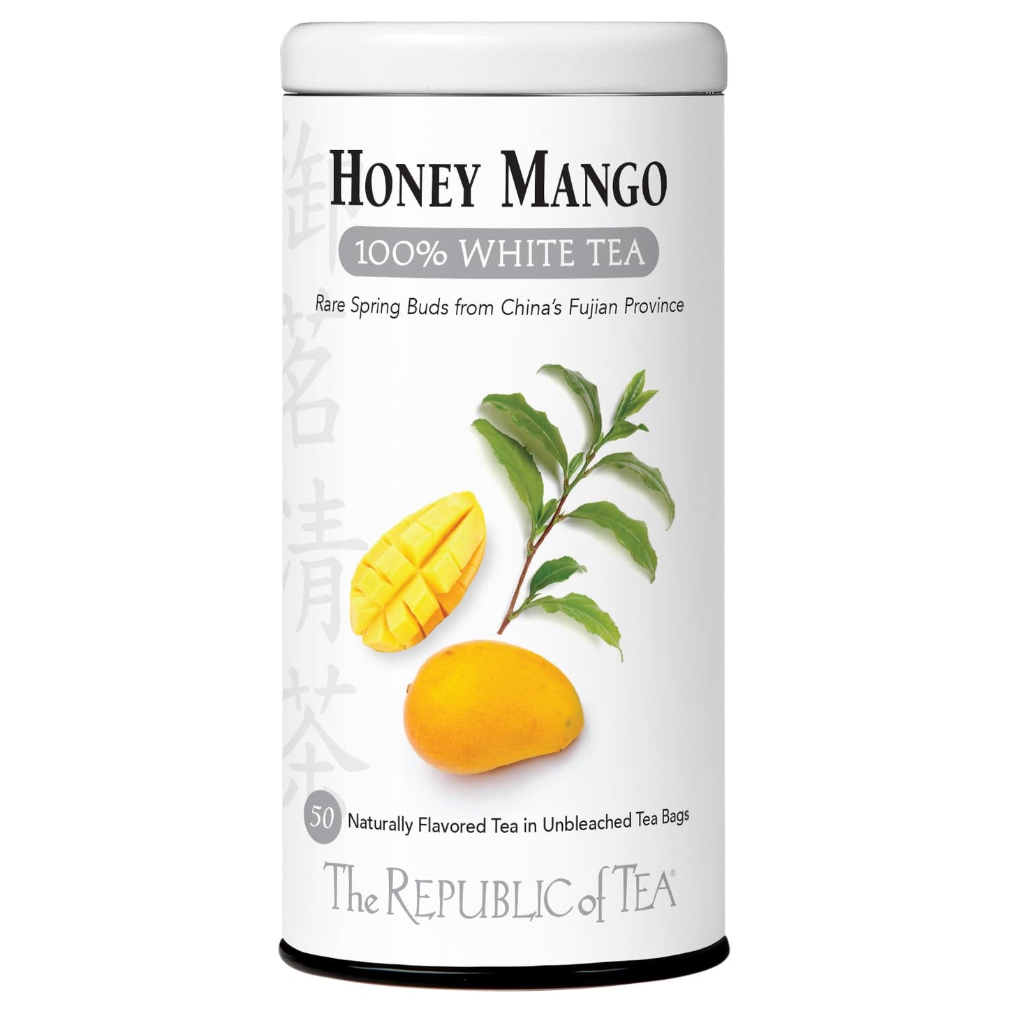The Republic of Tea – Honey Mango 100% White Tea Bags, Steeps 50 Low-Caffeinated Cups