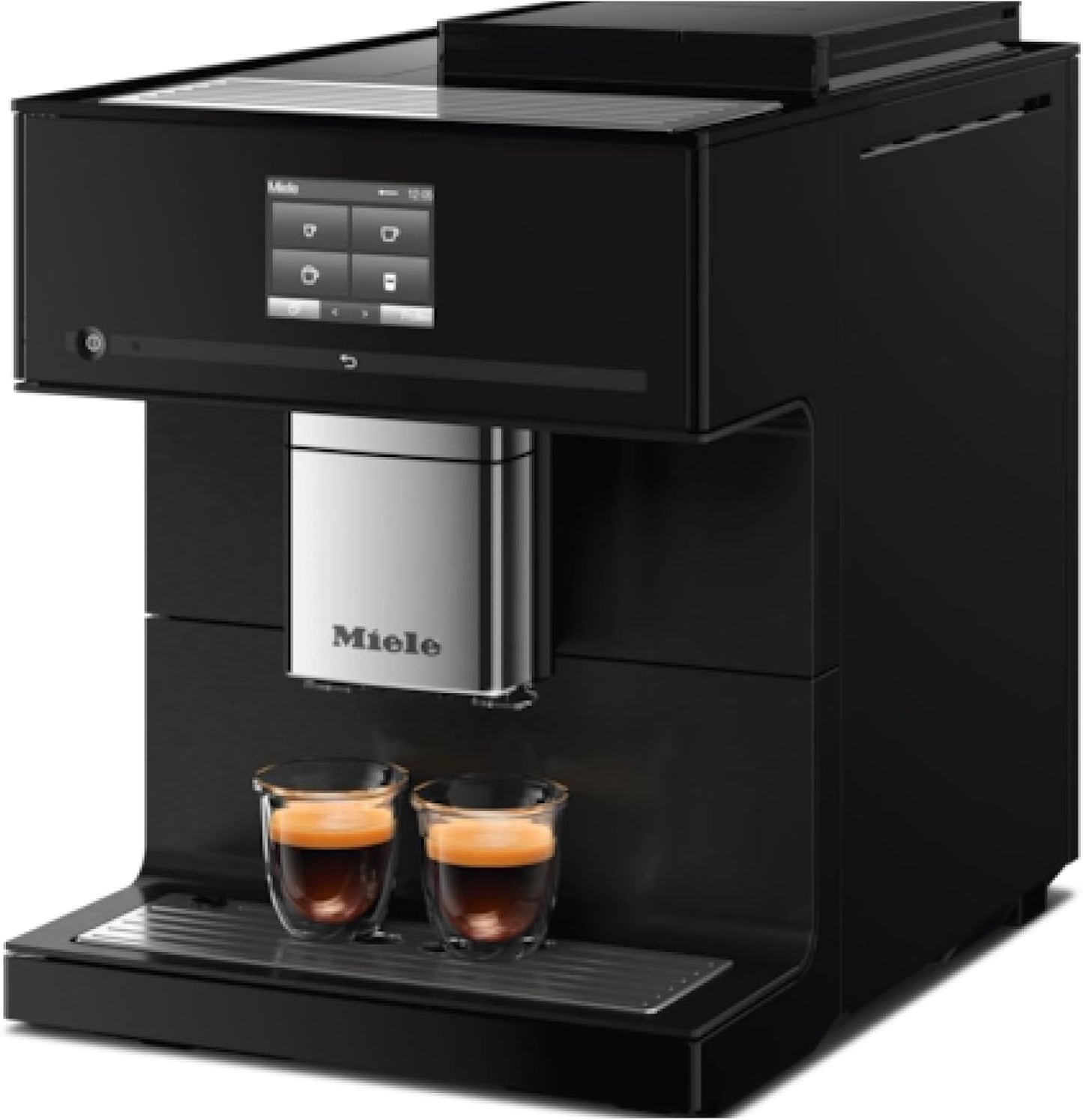 Miele CM 7750 CoffeeSelect Automatic Coffee Machine - OneTouch for Two, AromaticSystem, 10 individual profiles, DoubleShot, CupSensor, WiFi-compatible, automatic descaling, in Obsidian Black