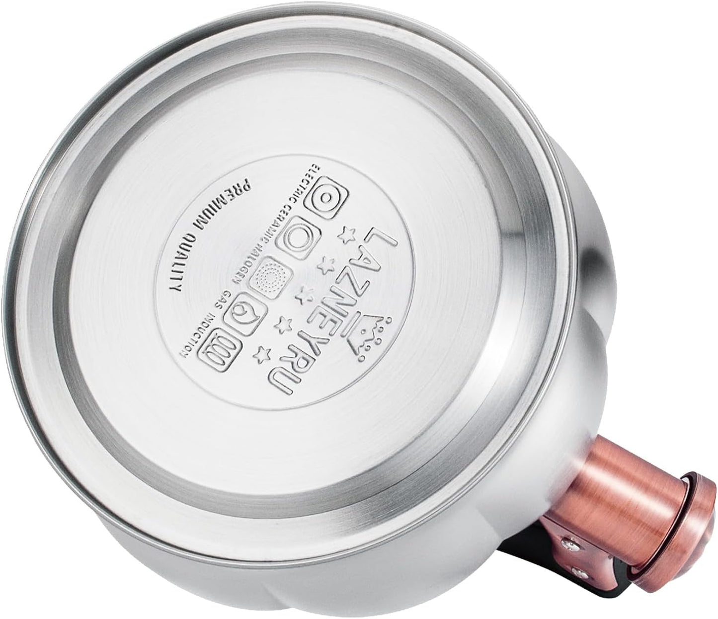 Stainless Steel Tea Kettle for Stove Top Teakettles Stovetop Whistling with Heat Proof Ergonomic Handle 2.5 Quart