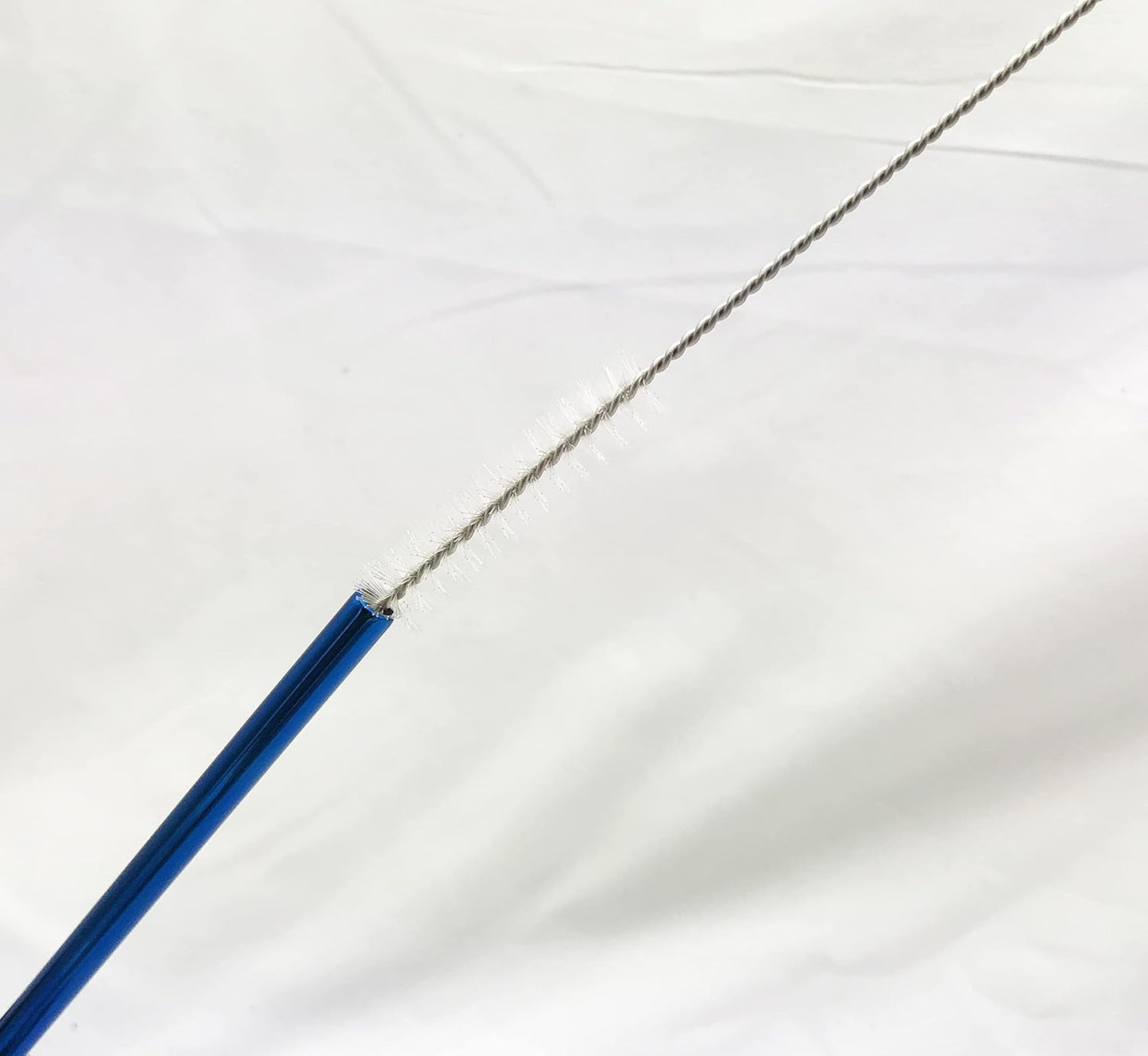 10 Pcs Stainless Steel Straws, Reusable Drinking Straws, Straight Metal Straw Sets with 2 Pcs Cleaning Brushes (10.5 Inch, Blue)