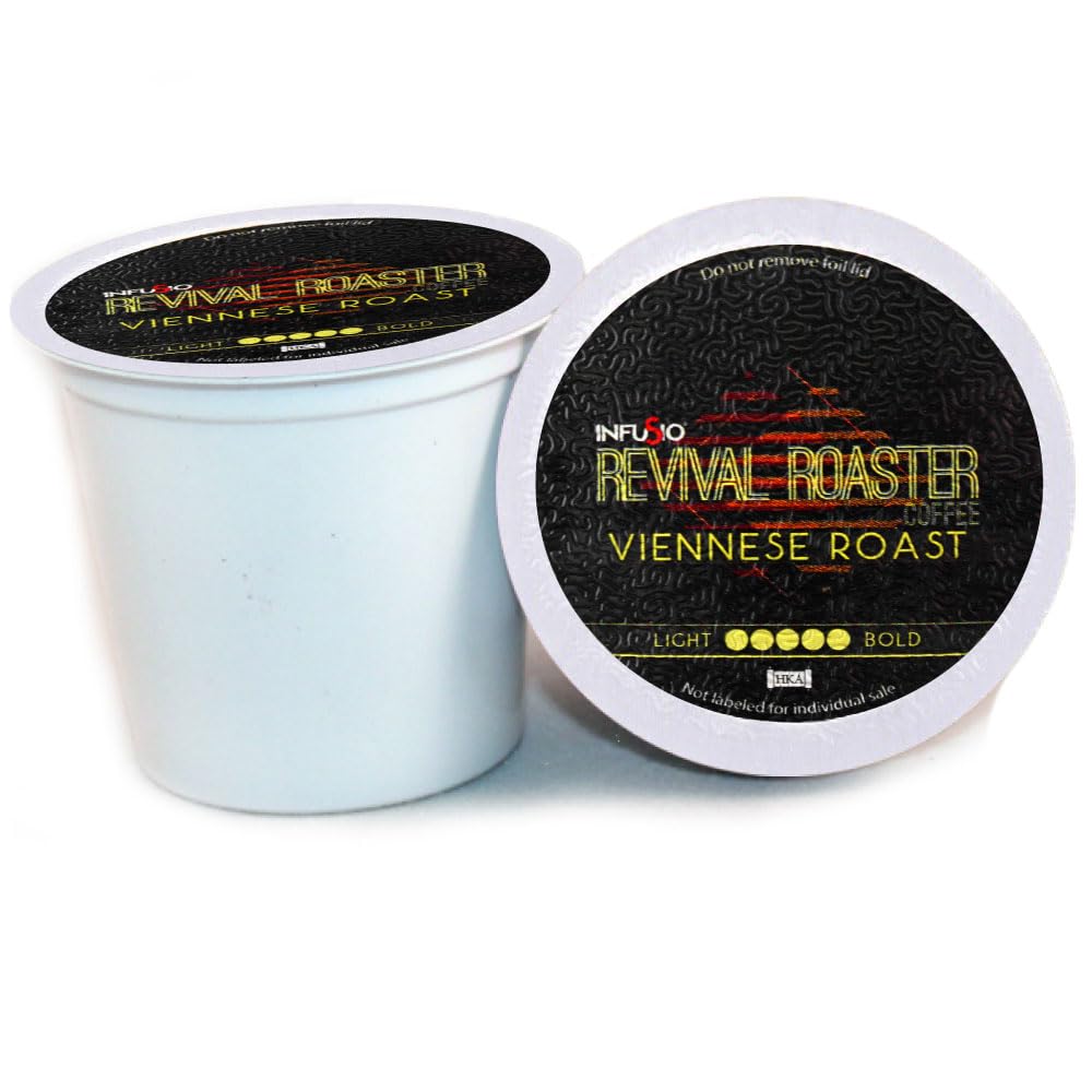 InfuSio Coffee Pods – 96 Count, Viennese Roast (Dark Roast Coffee) Single Serve Coffee Pods for Keurig K Cup® Brewers, Compatible with Keurig 2.0 Brewers