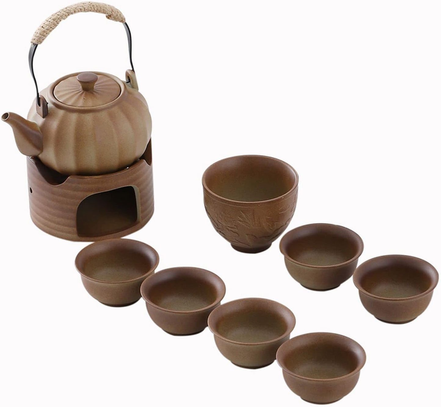 Lifting Beam Pot Style Rough Pottery Tea Set, Boiled Over Open Fire, Gift Box Packaging Suitable for Mother'S Day, Father'S Day, Christmas, Birthday Parties, Company Gifts