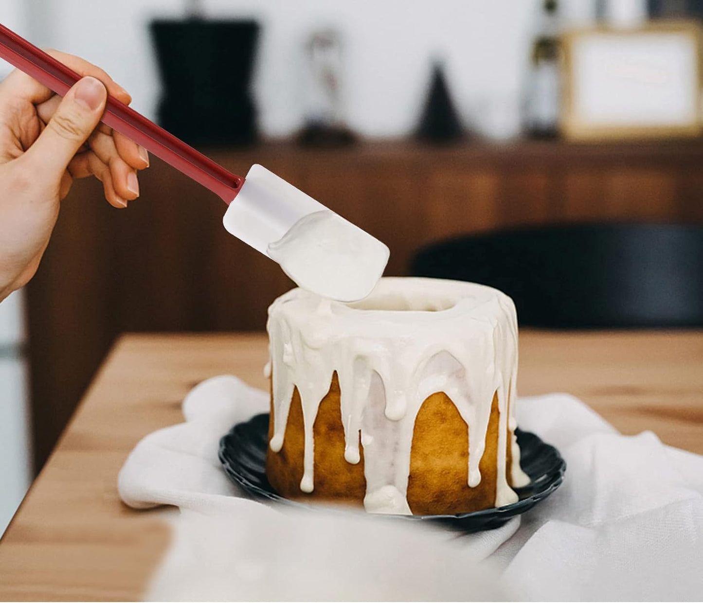 Silicone High Heat Spatula Set, 3pc (9.5/14/16Inches) - Commercial Rubber Spatula for Cooking