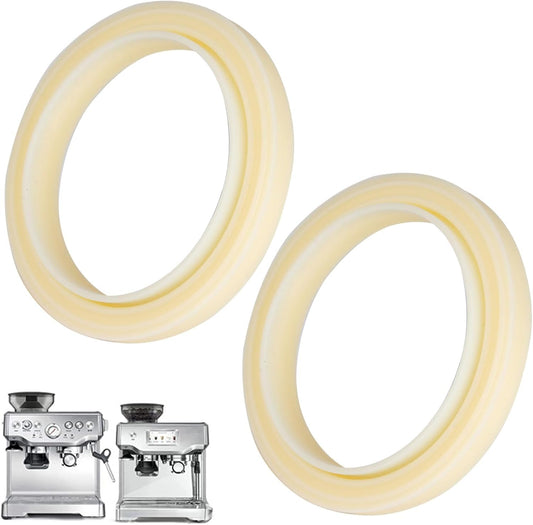 2PCS Gasket Replacement Parts for Breville,54mm Silicone Steam Ring Compatible with Breville Espresso Machine 878/870/860/880, Sage Espresso Machine Parts, Replacement Felt Washer for Breville