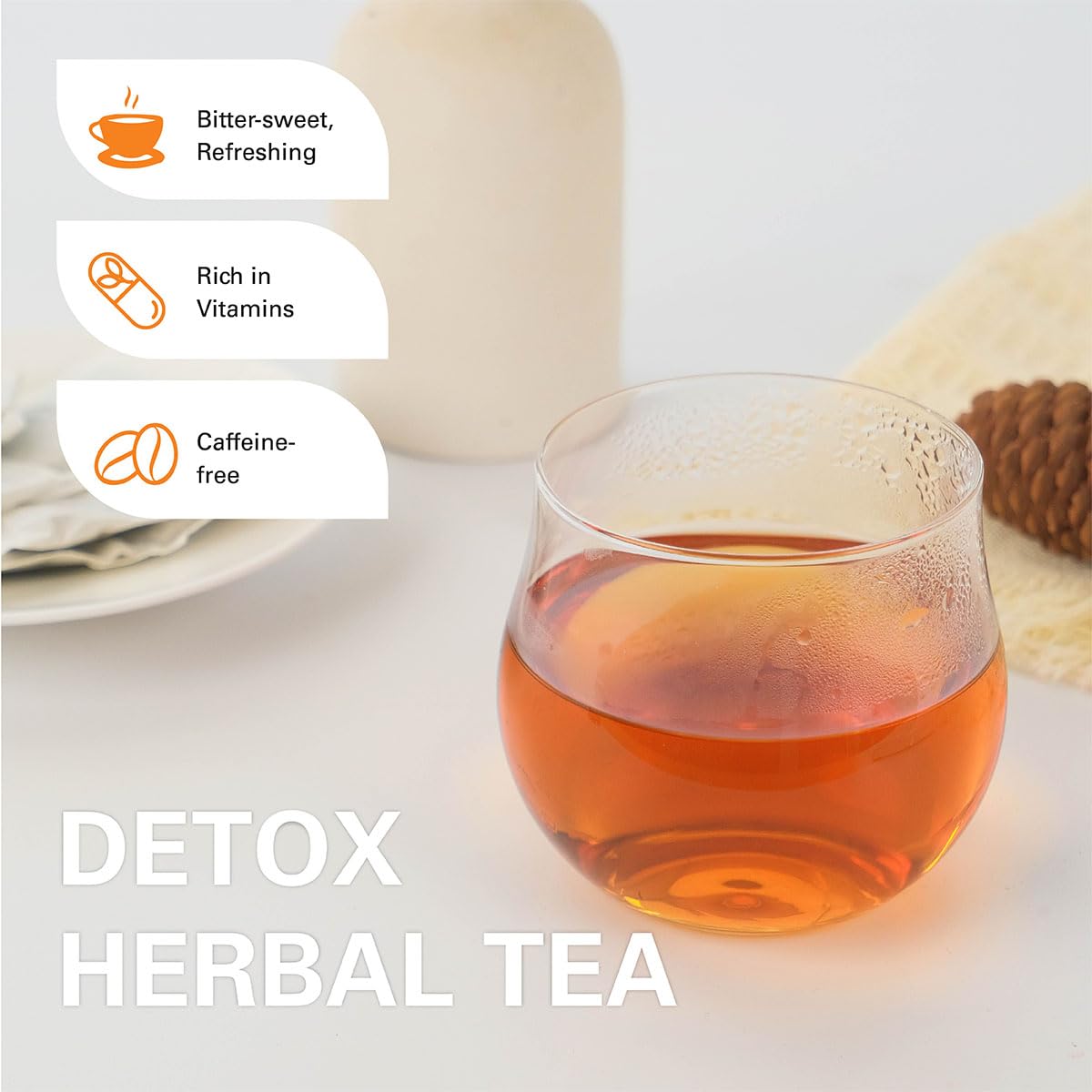 WT WEETEE Dandelion Leaf & Root Tea Bags, 100% Pure Dandelion Leaf and Roasted Dandelion Root Blend, Natural Caffeine-free Herbal Tea 2g x 100 Counts