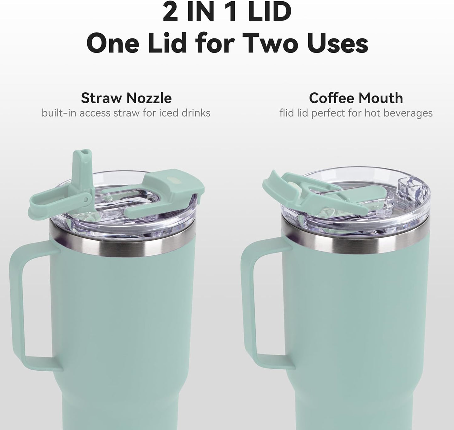 HASLE OUTFITTERS 30oz Tumbler With Handle, Insulated Travel Coffee Mug With Straw Leak-Proof Double Wall Stainless Steel Vacuum Tumblers Metal Cup with Straw for Hot and Cold Drink