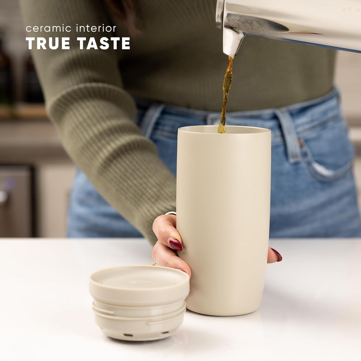 Simple Modern 4th of July Signature Voyager | 16oz Travel Coffee Mug Tumbler with 360° Lid | Gifts for Women Men | Ceramic-Lined Insulated Stainless Steel Cold Brew Iced Coffee Cup | Stars Navy