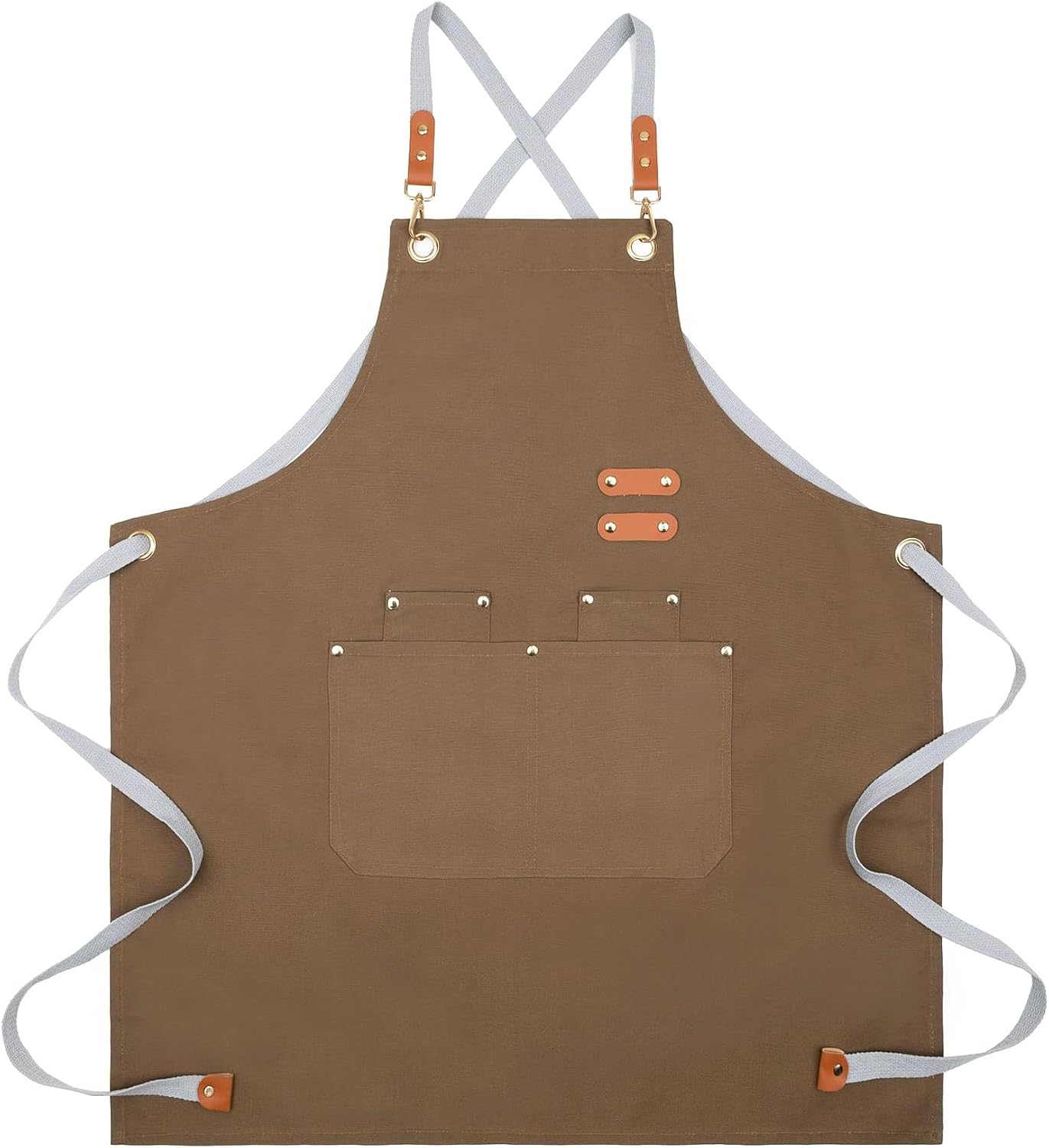 Lisianthus 2 Pack Adjustable Bib Aprons for Women with Pockets, Men's Kitchen Cooking Apron