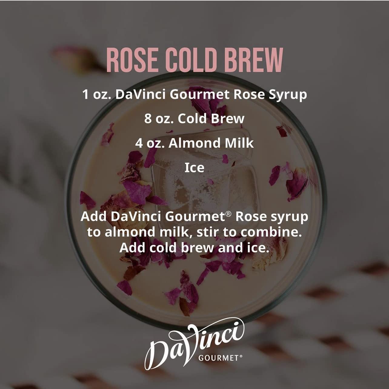 DaVinci Gourmet Rose Syrup, 25.4 Fluid Ounces (Pack of 1)