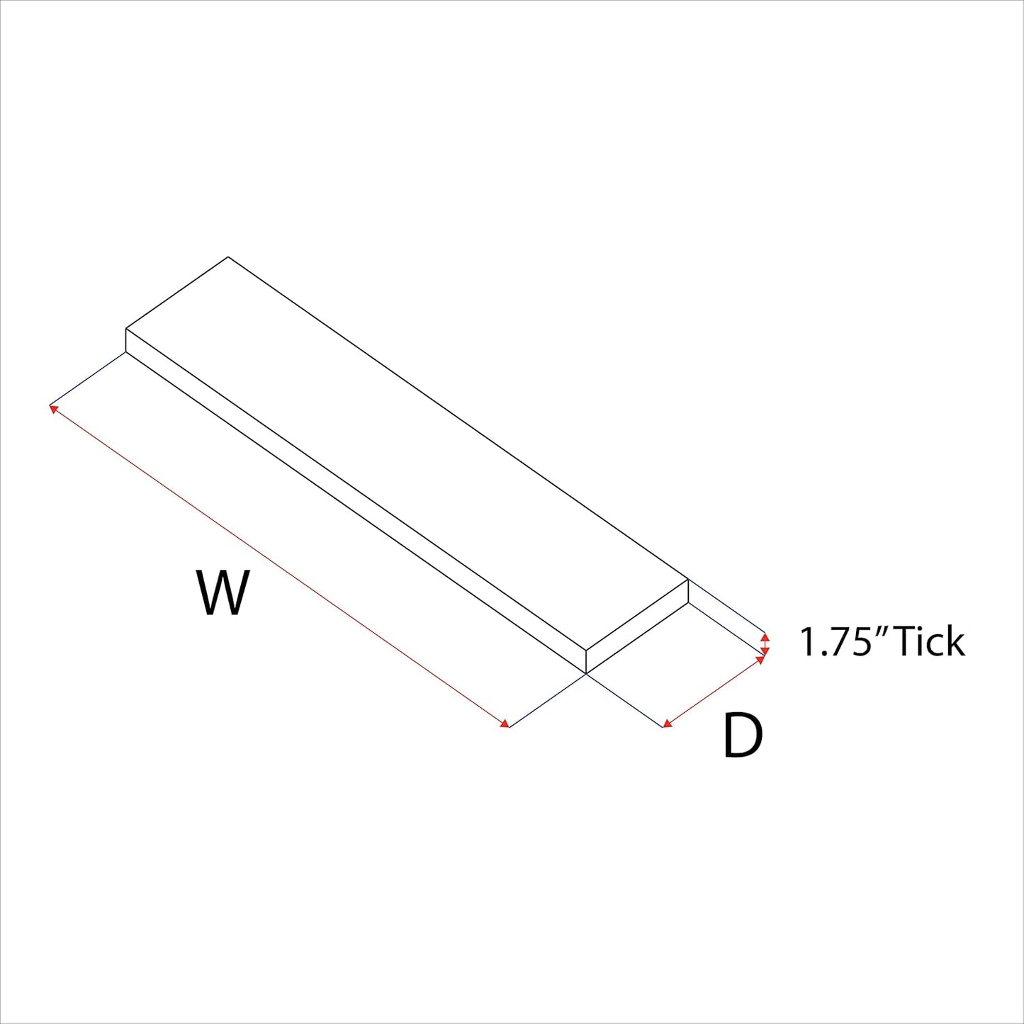 URBANDI, Rustic Floating Shelves, Set of 2, Hidden Bracket, Solid Wood, Heavy Duty, Wall Mounted Shelves, (Provincial, 36Wx8D)