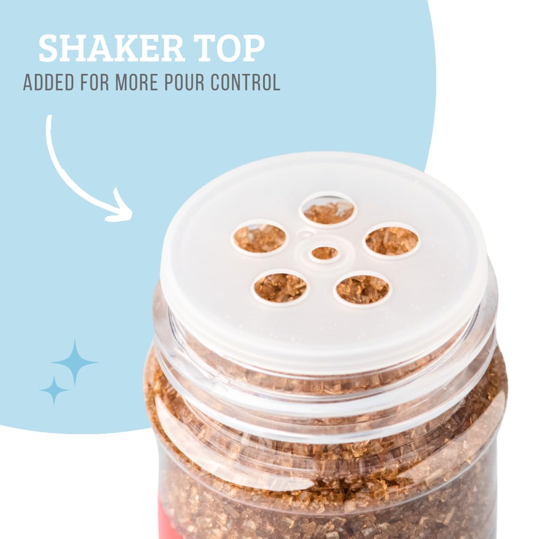 Sweets Indeed Cinnamon Brown Sugar Topping – 5.11 oz Jar | Holiday Baking & Drink Garnish | Edible Sugar for Cookies, Cupcakes, Cocoa, Coffee, Cocktails & Desserts