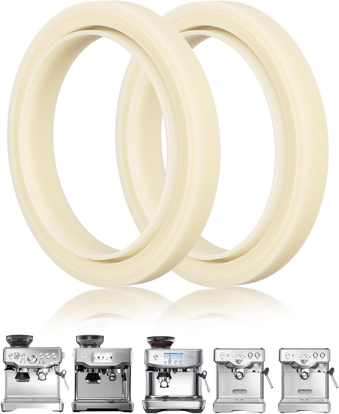 2PCS 54mm Silicone Steam Ring for Breville Espresso Machine 878/870/860/880/810/840/450/500 and Sage 880/878/875/870/810/500, Breville Espresso Machine Accessories Grouphead Gasket Replacement Part