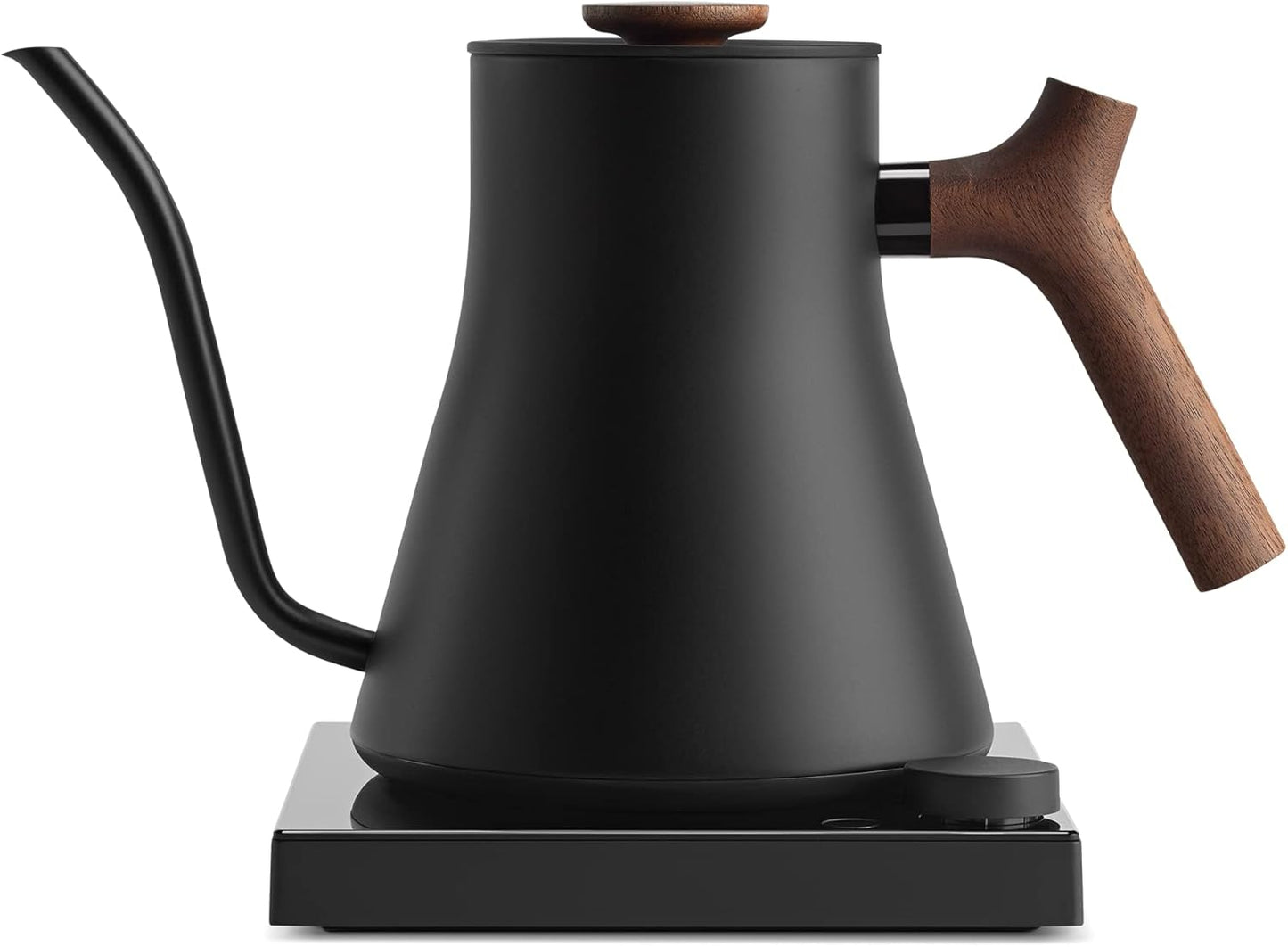 Fellow Stagg EKG Pro Studio Edition Electric Gooseneck Kettle - Pour-Over Coffee, Tea, Quick Heating, Precise Temperature Control, Scheduling, Built-in Brew Timer-Matte Black with Walnut Handle, 0.9 L