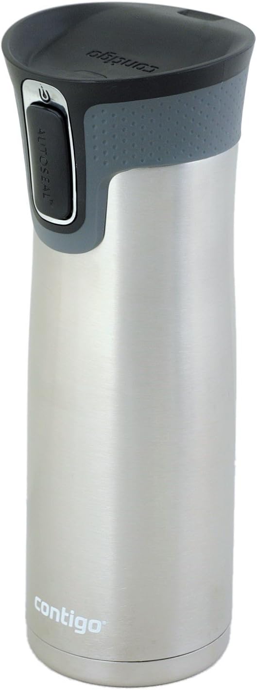 Contigo West Loop 20oz Stainless Steel Vacuum-Insulated Travel Mug Spill-Proof Keeps Drinks Hot for 5 Hours Cold for 12 Hours Perfect for Commuters and Travelers