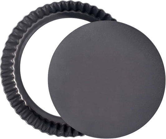 9 Inch Fluted Tart Pan Fruit Pie Pans With Removable Base Nonstick Coating Tarts Molds for Baking Supply For Pizza Tartlet Cake Quiche