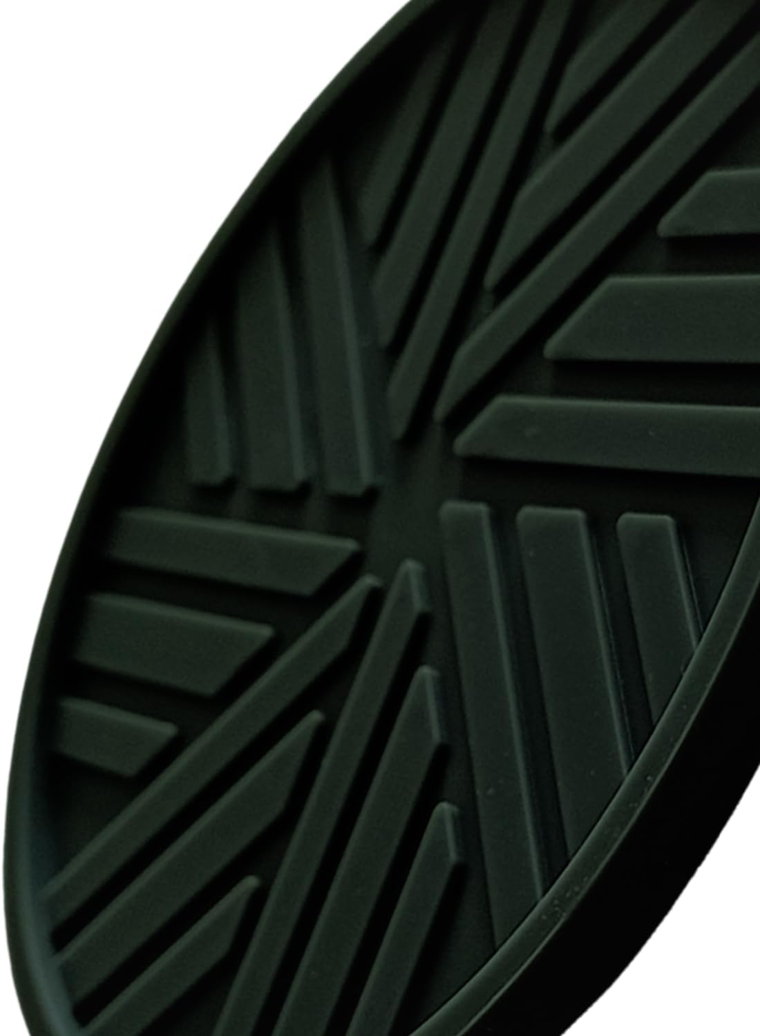 Silicone Coasters with Black Metal Holder, Set of 6, 4-Inch Diameter, Cup Mat for Drink, Stylish Home Decor, Deep Grey