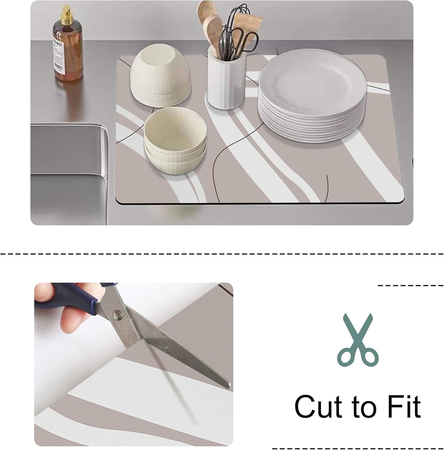 Golener Bar Mat Spill Mat,Counter Protector Absorbent Coffee Maker Spill Mat Under Espresso Maker rug,Heat Resistant Tamping Mat Protects Against Spills Water Proof Kitchen Decor,Use as Cup Mat