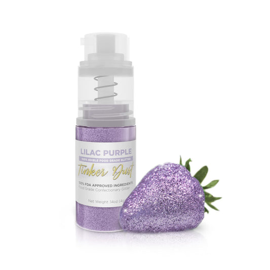 Bakell - Lilac Purple Tinker Dust (4g, 1x Mini Spray Pump) Edible Glitter for Food, Desserts, and Beverages!