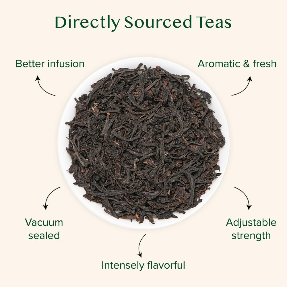 VAHDAM Nilgiri Breakfast Black Tea (150+ Cups/12oz) - Robust & Flavory Loose Leaf Tea | Single Origin, Vacuum Sealed Pack