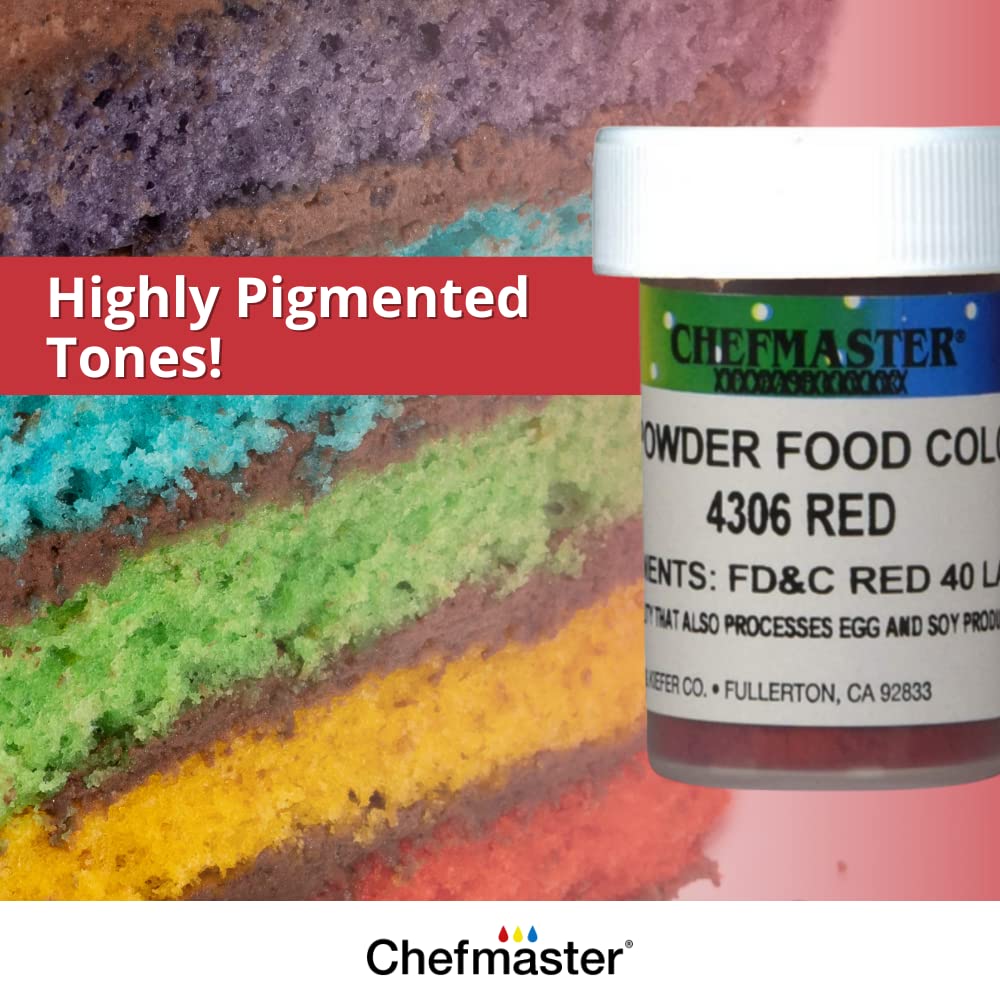 Chefmaster Brown Dry Powder Candy Color | Vibrant Shades | Chocolate, Macarons, Fondant | Decorating | Professional-Grade Dye | Easy-to-Use | Manufactured in USA | 3 grams