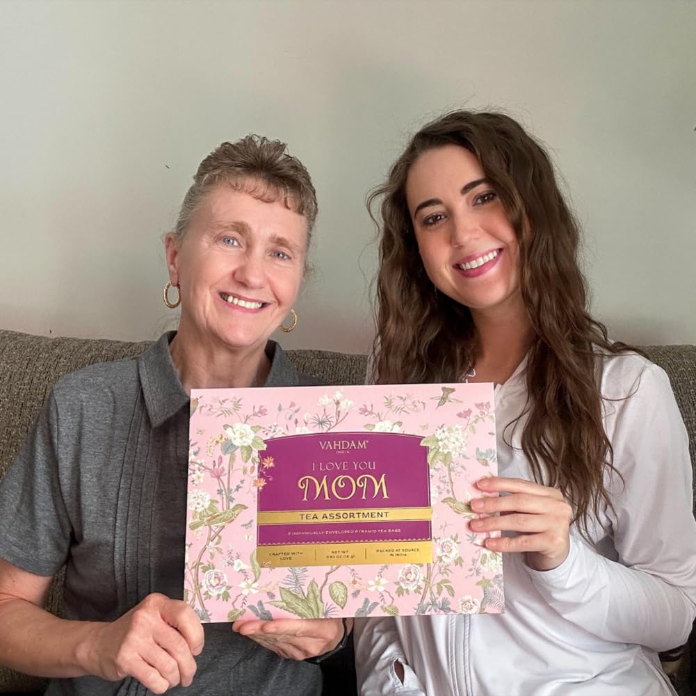 Limited Edition - Gifts for Mom | Assorted Tea Gift Set - 9 Tea Variety Pack | Long Leaf Pyramid Tea Bags | Mom Gift from Daughter & Son