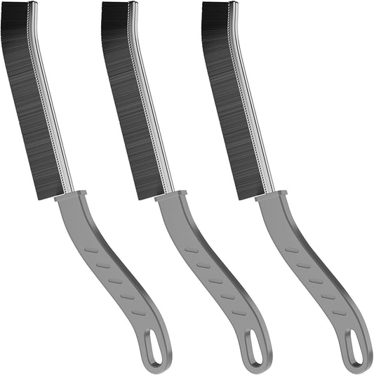 Hard Bristle Crevice Cleaning Brush, Gap Cleaning Brush, Small Cleaning Brush, Grout Brush, Kitchen Brush, Bathroom Crevice Brush for Toilet, Home, Bathtub, Sink, Household, Window - 3 Pcs