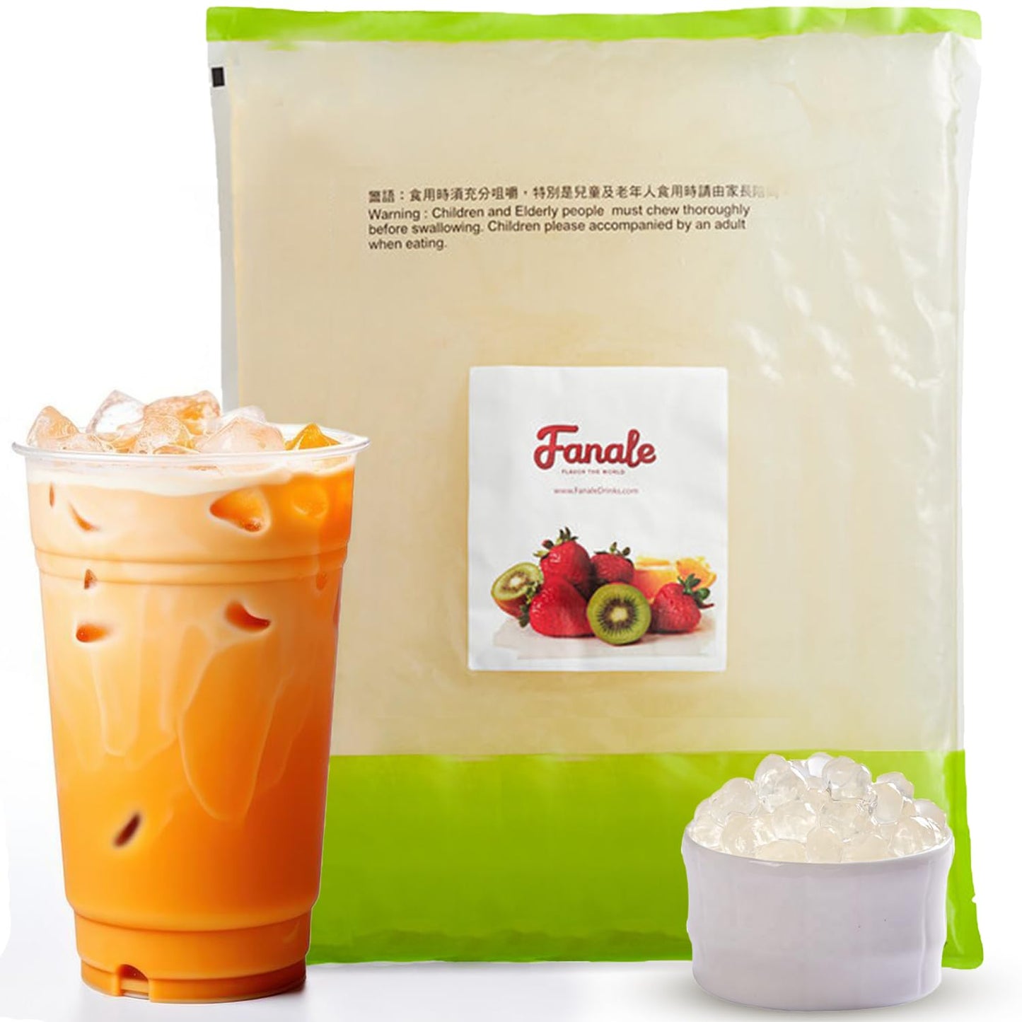 Fanale Crystal Agar Boba, Crystal Jelly Ball, Ready to Serve, Soft Chew Texture, Instant Boba Pearls for Bubble Tea, Frozen Yogurt, Shaved Ice & Dessert’s Topping