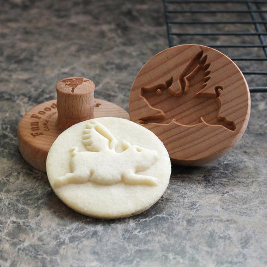 Wood Cookie Stamp, 2.5 Inch (When Pigs Fly CS-100)