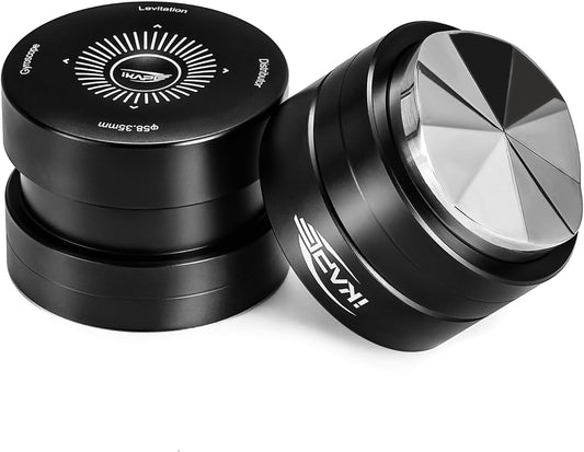 IKAPE 58.35MM Espresso Coffee Distributor, Coffee Dual-Bearing & High-Speed Distribution Tools, Adaptive Height Coffee Tamper Leveler for Over 58mm Portafilters