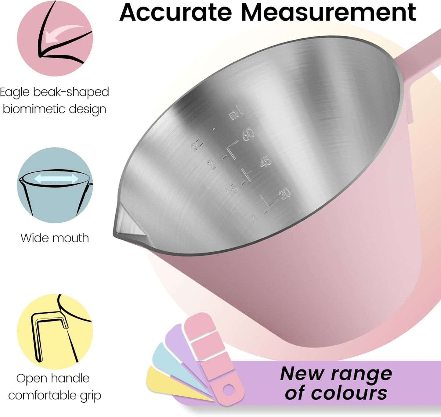 MHW-3BOMBER Espresso Measuring Cup with 3 oz Sauce Cup Espresso Shot Cup Stainless Steel Pouring Cup for Tomato Sauce|Steak Sauce|Desserts|Beverages| (Purple) G5737-OS