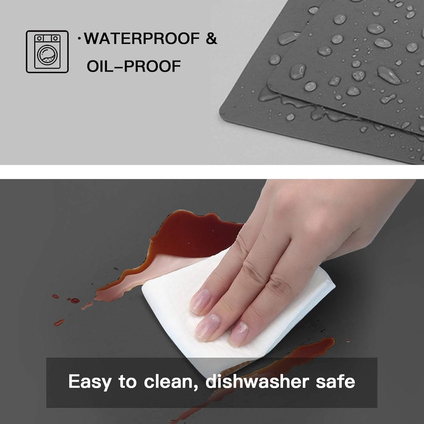 Largest Silicone Mats for Kitchen Counter, 120" x 24" Extra Large Heat Resistant Counter Mat, Kitchen Island Waterproof Thicken Non-Slip Countertop Protector Mat, Multipurpose Mat, Semitransparent