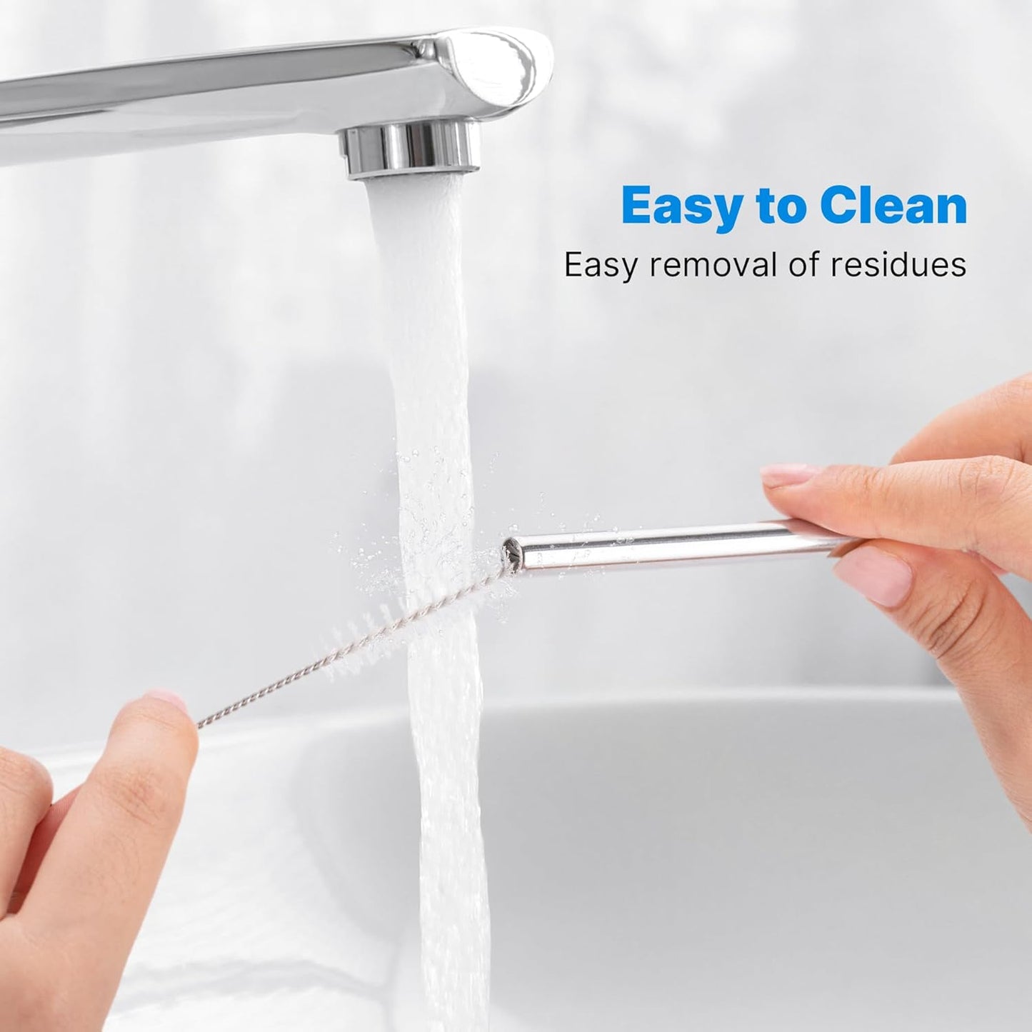 Repeatable Metal Straw with Silicone Tips for 30 oz Stanley Tumbler, 2 Pcs 30 oz Stainless Steel Straws Replacement for Stanley Tumbler, 1 Straw Brush, BPA Free（Fuchsia Red）