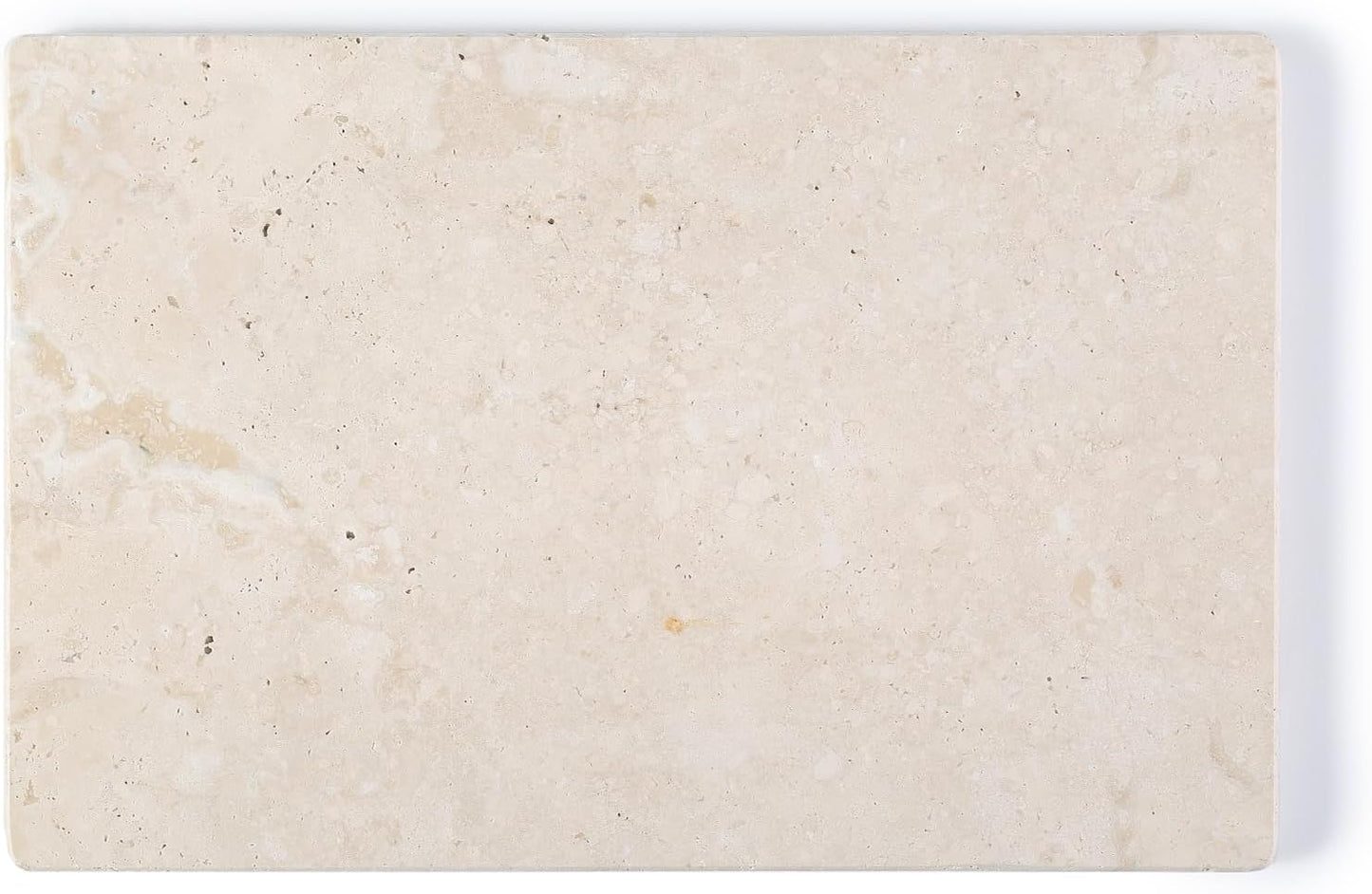 Koville Natural Travertine Marble Cutting Board for Kitchen Counter, 12" x 8" Real Stone Slab Marble Cheese Board for Home Decor, Stone Pastry Boards Bathroom Perfume Tray Candle Plate