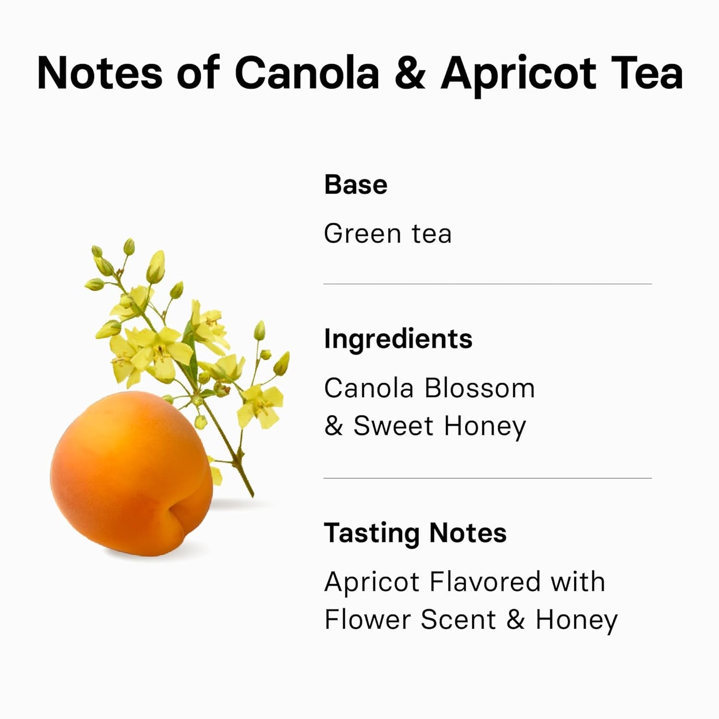 OSULLOC Canola & Apricot Tea (Aromatic Canola flower & Apricot), Premium Blended Tea from Jeju, Tea Bag Series 20 count