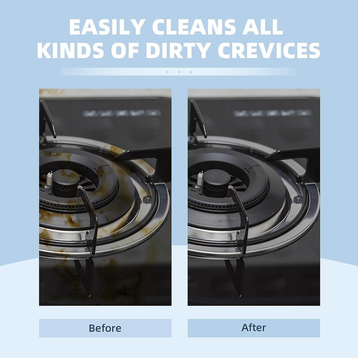 Hard Bristle Crevice Cleaning Brush-Thin Gap Scrub Brush, Small Cleaning Brush, Grout Brush, Kitchen Brush, Cleaning Tools for Toilet, Bathroom, Sink, Home, Household, Window (6, Light Blue)