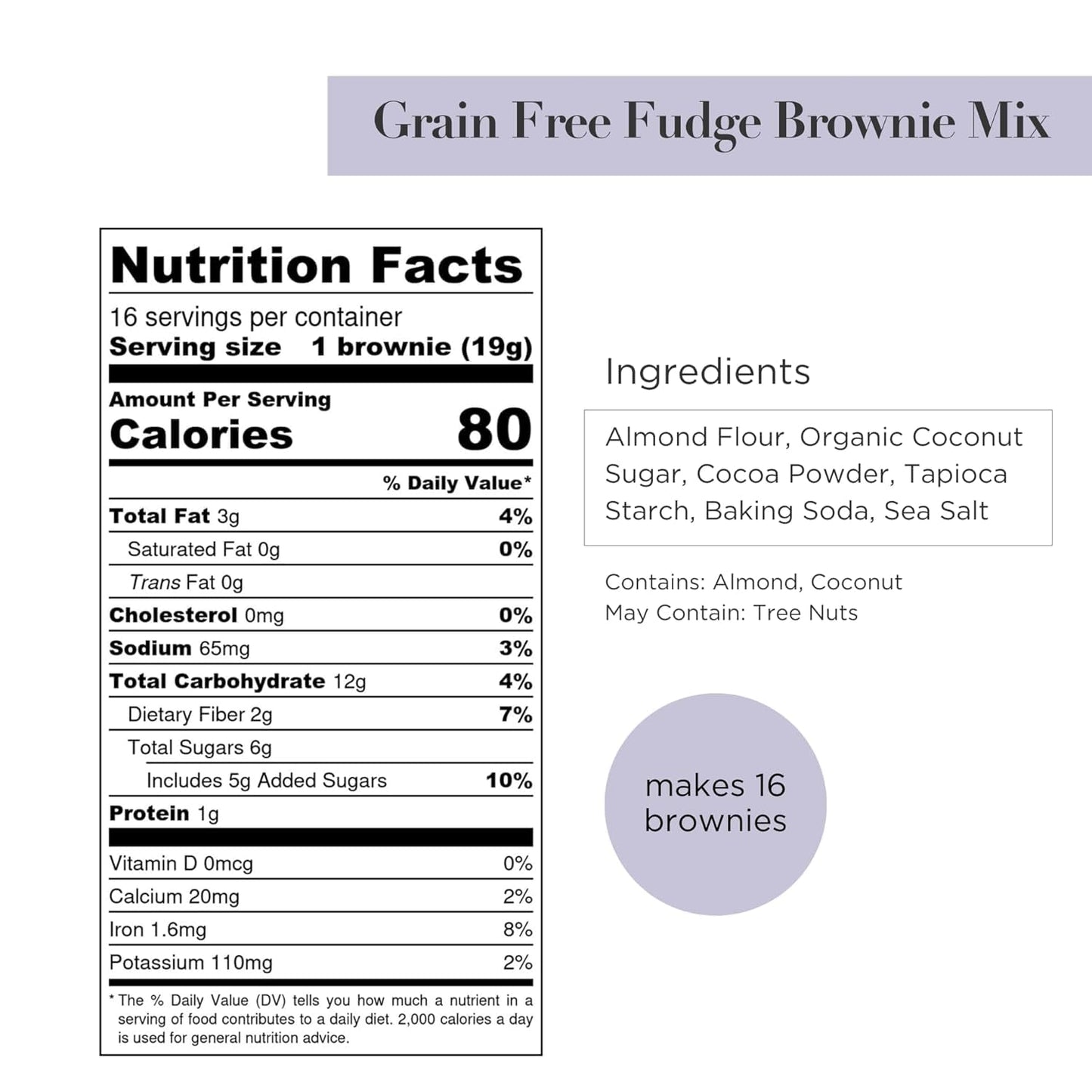 Stellar Eats Grain‑Free Fudge Brownie Baking Mix | Gluten‑Free, Dairy‑Free, Plant‑Based, Paleo‑Friendly, Naturally Sweetened with Coconut Sugar | Almond Flour-Based | 10.4 oz | 2 Pack