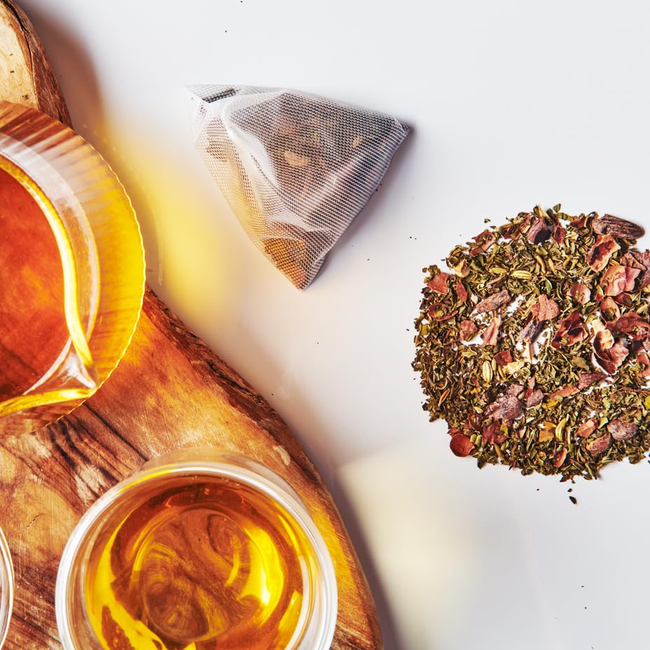 Grace Farms SETTLE Wellness Organic Tea Blend (16 Pyramid Sachets) | Peppermint Cacao | Relaxing and Digestive Support | Fairtrade and Kosher | Filled With Antioxidants and Stress-Relieving Herbs | Gives Back 100% of Profits