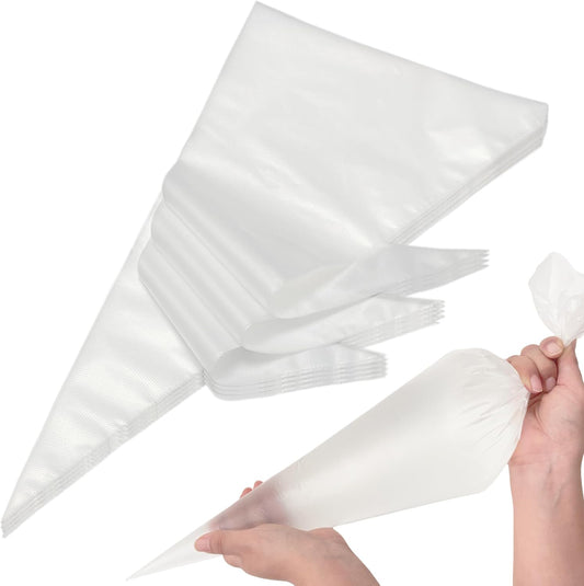 21 Inch Large Piping Bags - HOMIOVE XL Plastic Disposable Pastry Bags Anti Burst Non-Slip Design Cake Decorating Bags for Icing Tips Cake Baking Supplies Tools 100Pack
