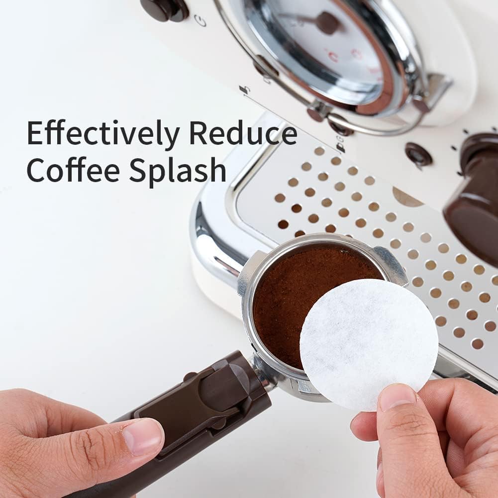 watchget 51mm Espresso Paper Filters - 500 Pcs Replacement Unbleached Coffee Filter Papers for 51mm Portafilter Baskets, Espresso Machines, Coffee Maker Accessories
