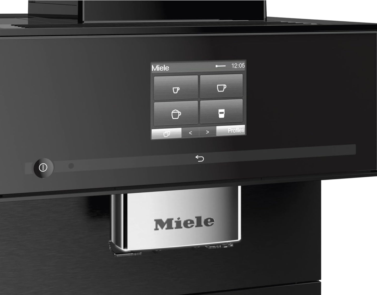 Miele CM 7750 CoffeeSelect Automatic Coffee Machine - OneTouch for Two, AromaticSystem, 10 individual profiles, DoubleShot, CupSensor, WiFi-compatible, automatic descaling, in Obsidian Black