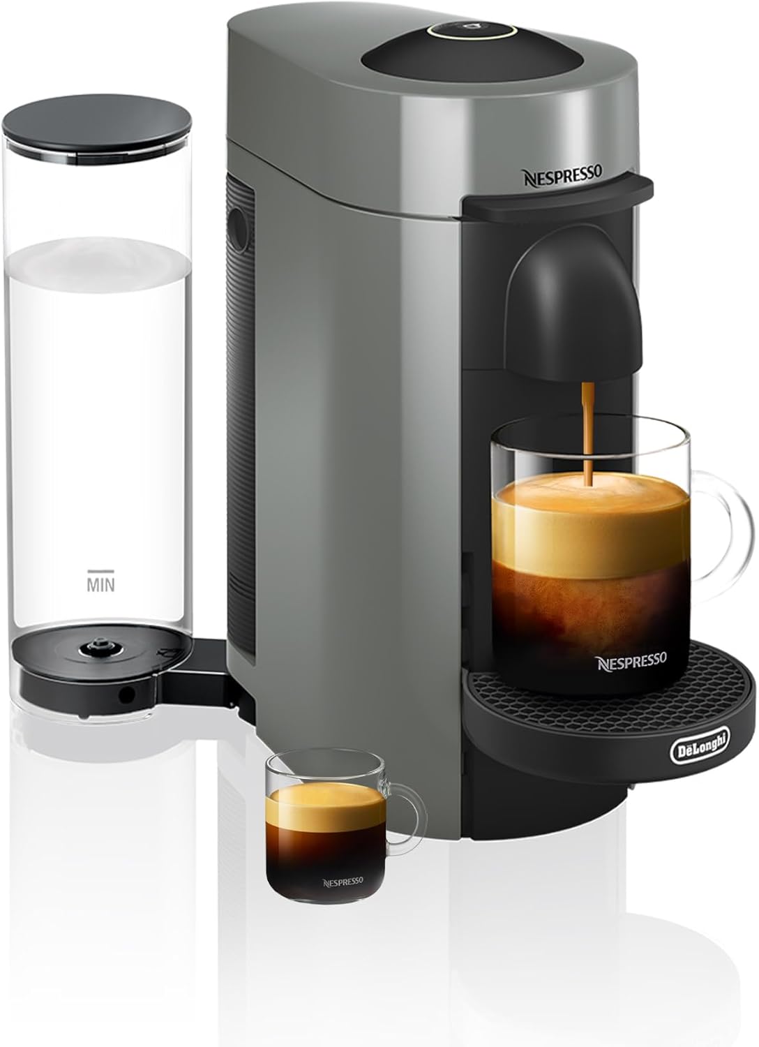 Nespresso Vertuo Plus Coffee and Espresso Maker by De'Longhi, Grey