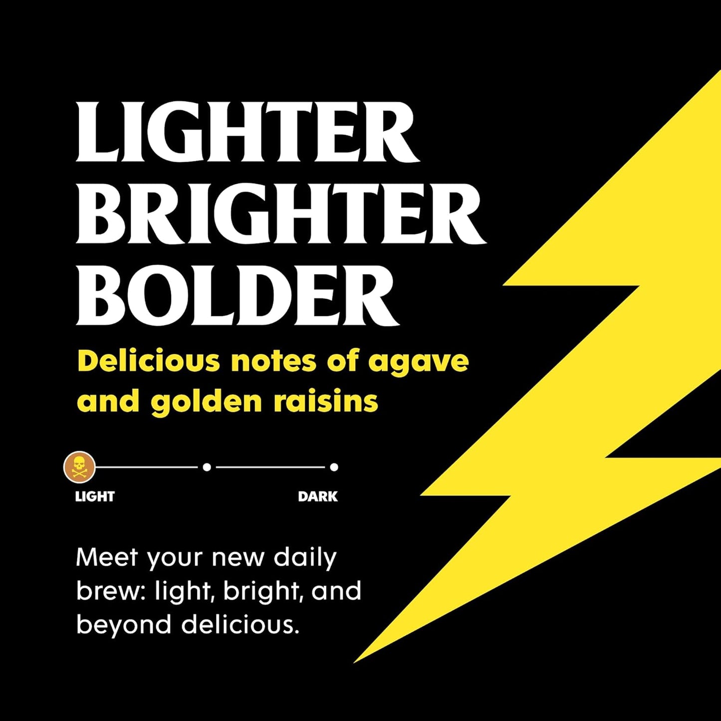 Death Wish Coffee, Ground Light Roast, Organic and Fair Trade, 1 Pound (Pack of 2)