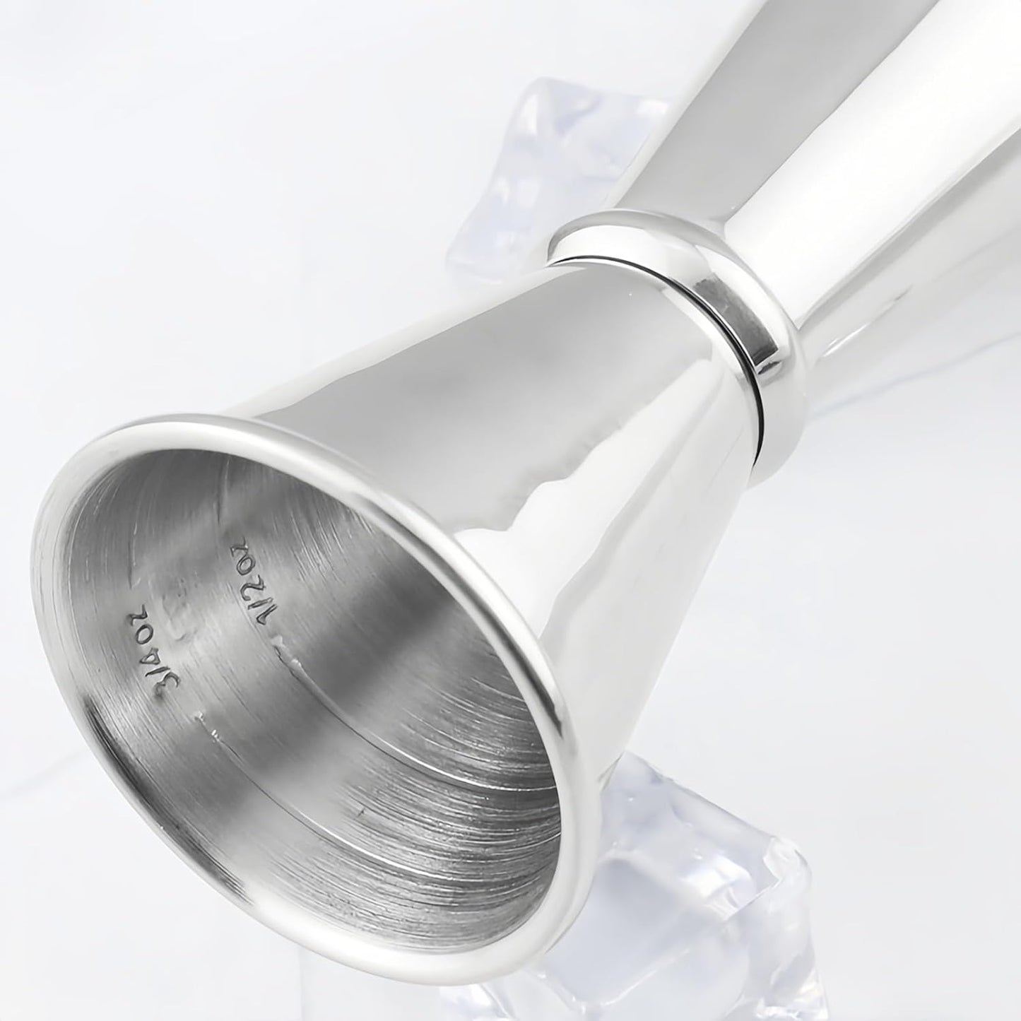 2-Piece Dual-Sided Bartending Jigger Set - 1oz & 2oz Measured Markings, 304 Stainless Steel, Food-Grade Cocktail Measuring Tool for Professional & Home Bars