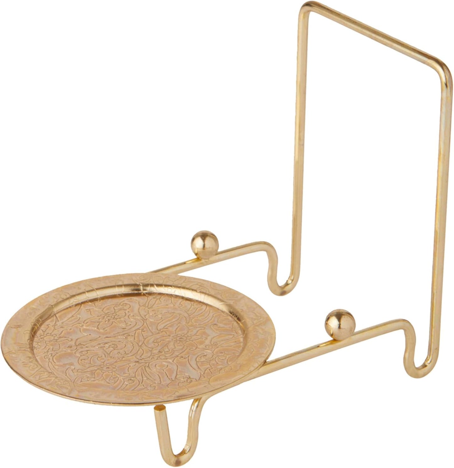 Bard's Ornate Shiny Gold-toned Cup and Saucer Stand, 3" H x 2.75" W x 4" D, Pack of 6