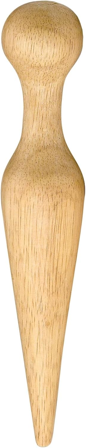 HIC Kitchen Pestle for Chinois, Cone-Shaped, Wood, 8-Inches
