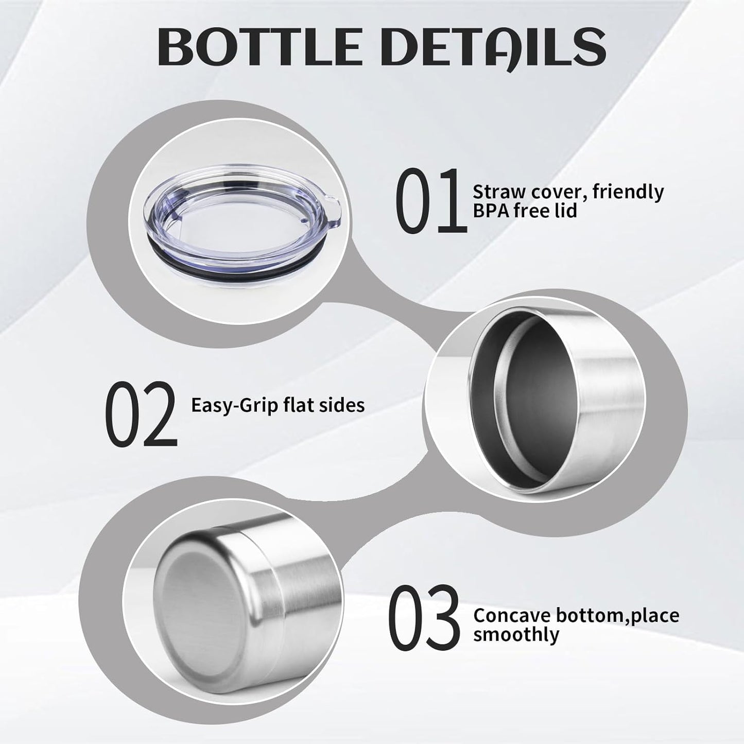 StarSpeed 20oz Tumbler Bulk with Lid, Stainless Steel Insulated Tumblers Double Wall Vacuum Insulated Travel Mug, Powder Coated Coffee Cups for Hot and Cold Drinks(Silver,8)