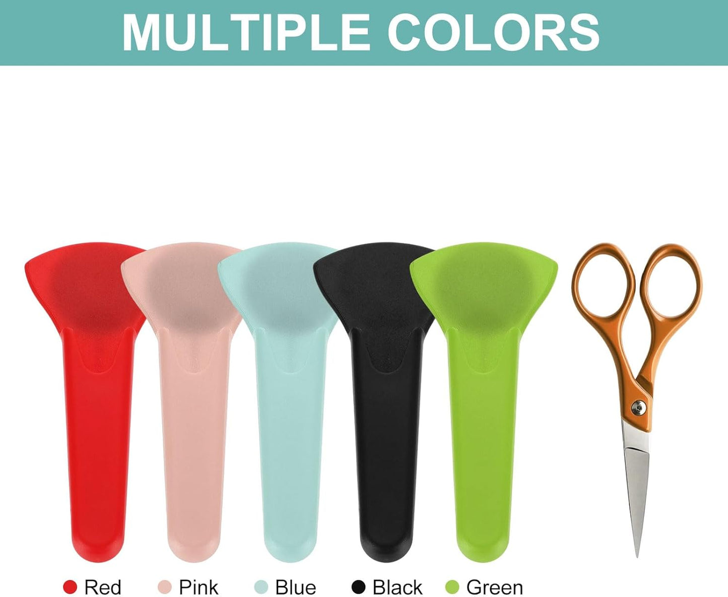 uxcell 2 Pcs Magnetic Scissor Holder, 7.48" x 3.46" Plastic Scissors Cover Durable Waterproof Protector Portable with Round Magnetic Absorber for Kitchen Shears, Green